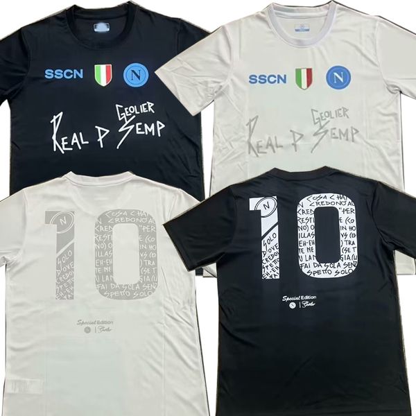 3xl 4xl 24 25 Napoli Jersey Futebol Jersey No.10 Signature Special Edition Football camisa 2024 2025 Jerseys de futebol Long SSC Napoli Maillots De Foot Kids