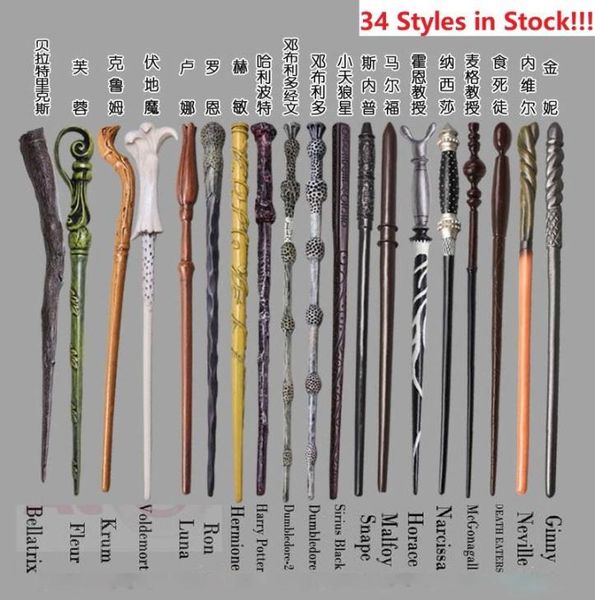 34 Styles Sihirli Props Yaratıcı Cosplay Magic Wand Hileler Yeni Yükseltme Reçine Büyülü Wands Çocuk Noel Doğum Günü Partisi Oyuncak Noel Ha6333738