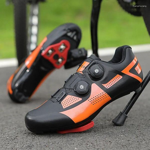 Fahrradschuhe Outdoor Road Mountain Gummi Herren- und Damenschloss Fahrradschloss-freies dynamisches Reiten mit harten Sohlen