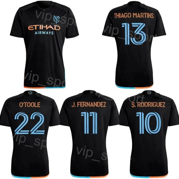 Maglia da calcio FC New York City 24-25 Uomo 10 RODRIGUEZ 9 BAKRAR 55 PARKS 6 SANDS 22 OTOOLE 43 MAGNO 21 JASSON Maglia da calcio Kit Nome personalizzato Numero per gli appassionati di sport Uniforme