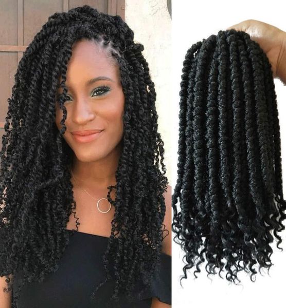 Senegal Curly Goddess 12 Zoll Frühling senegalesische Häkelzöpfe lockiges Ende Kanekalon Flechten Haarverlängerungen synthe7295860