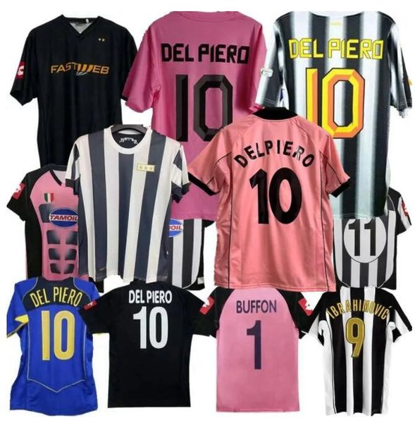 Del Piero Platini Juve Retro Soccer Maglie 95 96 97 98 99 Viallli Zidane PIRLO POGBA Classic Shirt calcistica 11 12 13 14 15 Casa di calcio vintage Chellini Conte Conte Conte