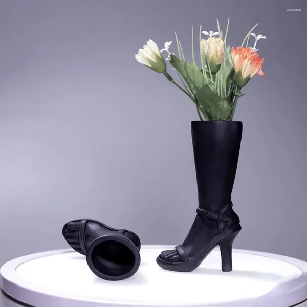 Vasen, Heimdekoration, Kunstharz, High Heels, Vase, Ornament, Blumenarrangement, Simulation, Spaß, moderne Mode, Dekoration