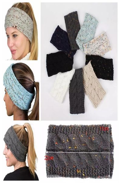 Gestricktes Häkel-Stirnband für Damen, Wintersport, Kopfbedeckung, Haarband, Turban-Stirnband, Ohrwärmer, Beanie-Mütze, Stirnbänder, LJJA327642078830