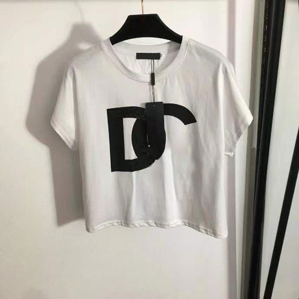 24 Designer T-shirt T-shirt da donna Abbigliamento Casual T-shirt a maniche corte con stampa di lettere sul petto Bianco Nero Top Camicette ufficiali dello stesso stile Top di abbigliamento Maglione bianco DSML # G