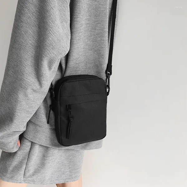 Tasche Messenger Sling Bags für Männer Casual Canvas kleine Reißverschluss Umhängetasche einfache Schulter