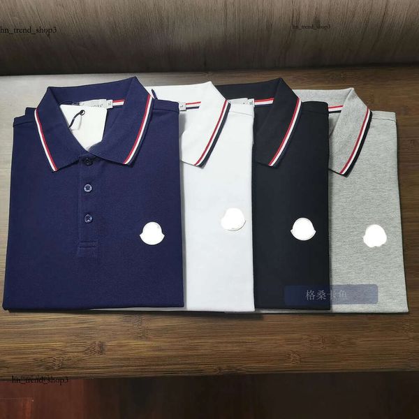 Maglietta di design da uomo di fascia alta Monclair Polo Polo da uomo Ricamo sul petto Logo Polo Magliette estive Francia Marchio di lusso in cotone manica corta Tee Man 290