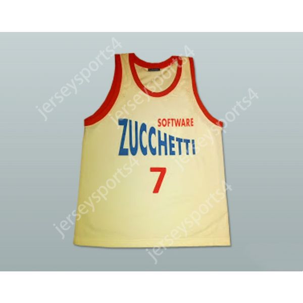 Personalizado qualquer nome qualquer equipe GIANLUCA BASILE ZUCCHETTI SOFTWARE 7 JERSEY KORAC CUP de basquete todo costurado tamanho S M L XL XXL 3XL 4XL 5XL 6XL qualidade superior