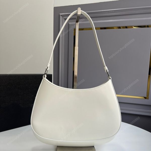 Bolsa de sela de alta qualidade bolsa de luxo bolsa de ombro de moda 26cm couro genuíno bolsa de axilas vintage bolsa de designer branco caixa de presente embalagem média bolsa de luxo marrom