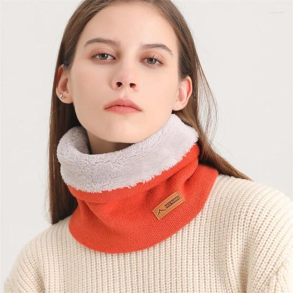 Sciarpe Classiche 2024 Inverno Tinta Unita Snood Collo Sciarpa Lavorata A Maglia Da Uomo Peluche Facile Da Donna Calda Pelliccia Colletti di Lana Silenziatore