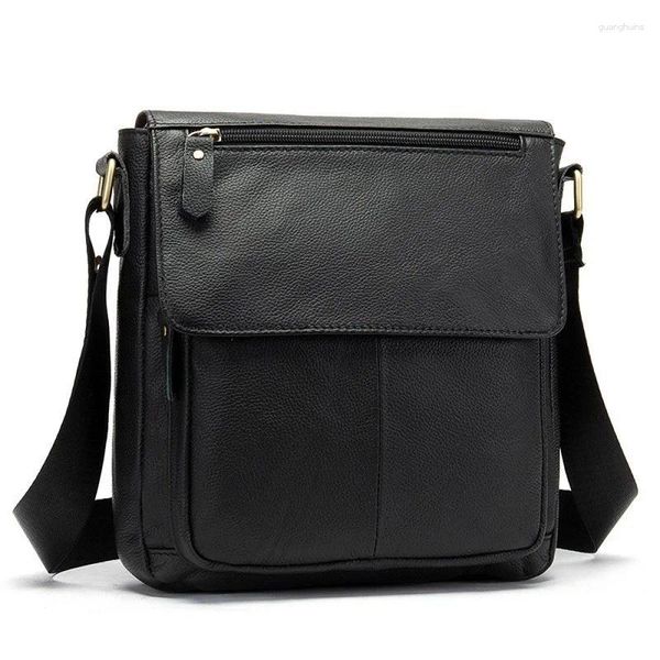 Tasche Hohe Qualität männer Schulter Echtes Leder Für Männer Messenger Taschen Flap Zipper Drop Schiff Männliche Umhängetasche Handtaschen