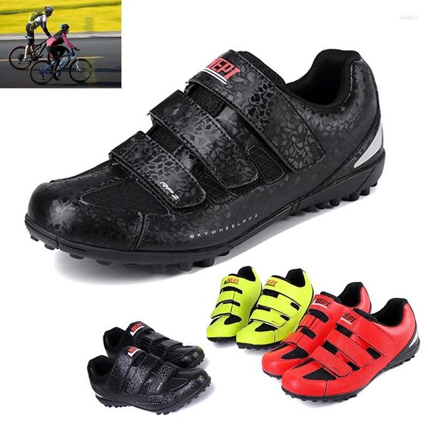 Sapatos de ciclismo MTB Men Women Bicycle Racing Mountain Bike Sneakers Professional não bloqueio de sapato atlético ultraleve