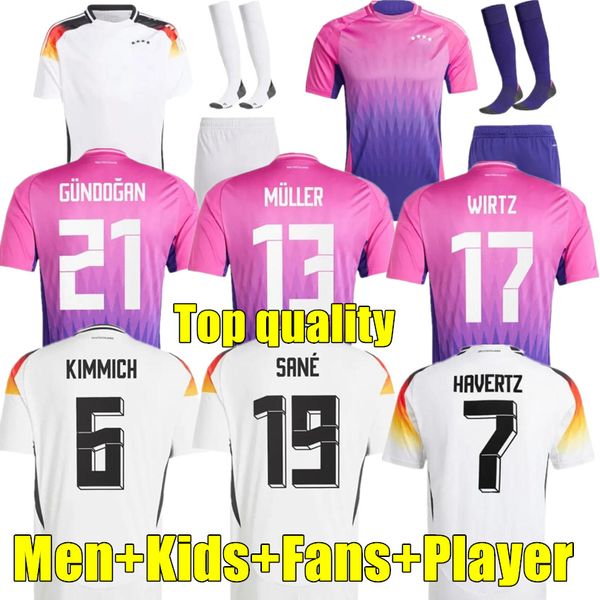 Avrupa Kupası 2024 Almanya Futbol Formaları Hummels Kroos Gnabry Werner Draxler 23 24 Erkek ve Çocuk Kiti Oyuncu Versiyonu Futbol Gömlek Reus Muller Gotze