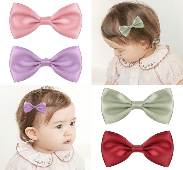 Baby Mädchen Haarspangen Bogen Clips Kind Niedliche Haarnadeln Clip Haarklammern Kinder Schleife Einfache Haarschneidemaschine Kinder Satin Tuch Haarschmuck 4175192