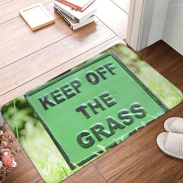 Tappeti The Grass Keep Off Tappeto antiscivolo Zerbino Camera da letto Tappetino da bagno Tappeto decorativo di benvenuto