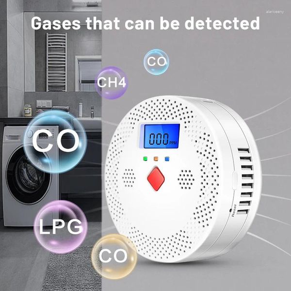 Controllo domestico intelligente Tuya WIFI CO Rilevatore di fumo Sensore di allarme antincendio per perdite da cucina in carbonio con indicatore LCD per protezione di sicurezza interna