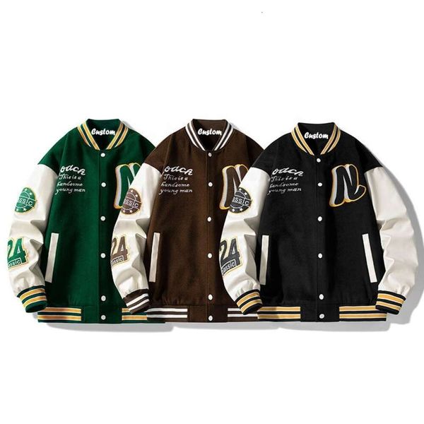 Baisheng oem bordado chenille remendos espuma streetwear casaco letterman atacado bombardeiro personalizado jaqueta de beisebol masculino 22 54