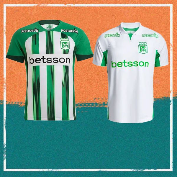 2024 Atlético Nacional Medellin Camisas de futebol 24/25 Home D.PABON J.DUQUE DA COSTA JARLAN ROMAN Camisa Away S.MOSQUERA CANDELO Homem Uniforme de futebol