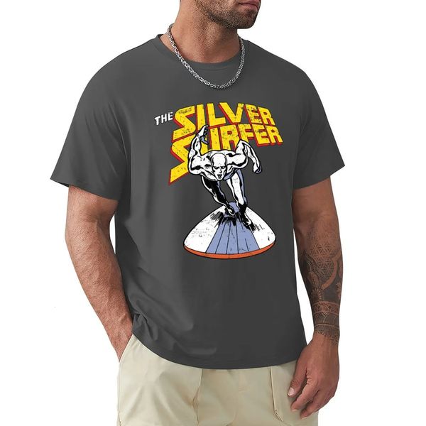 The Classic Silver Surfer V3 Grunged T-shirt tinta unita t-shirt ad asciugatura rapida magliette da uomo 240307