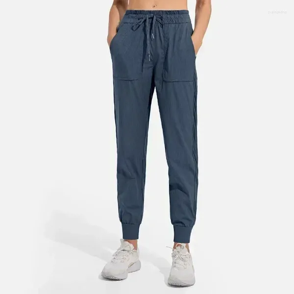 Pantaloni attivi Luulogo AI Sport da donna con coulisse in vita Sciolto Corsa Fitness Tempo libero Esercizio Yoga