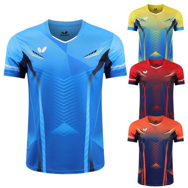 Tanks Neue Schnell Trocknend Tischtennis Kleidung Männer Shirt T Shirt Mit Druck Badminton Uniformen Frauen Anzüge T-shirt 40