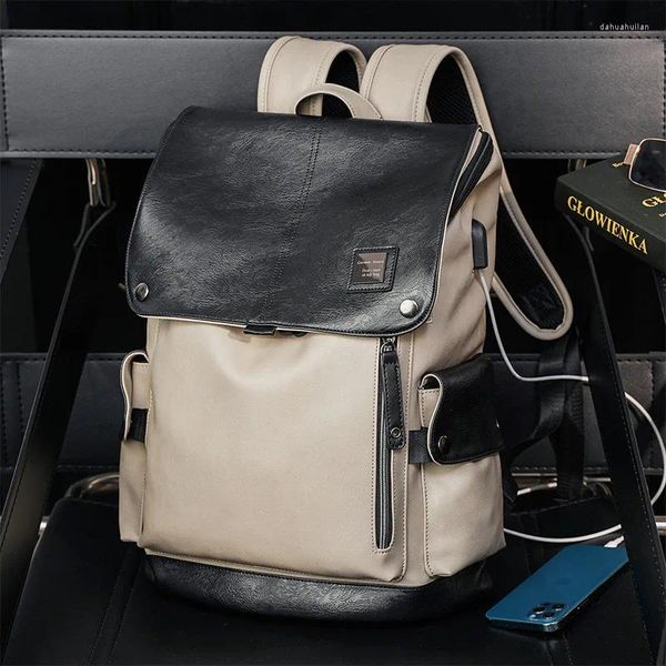 Sırt çantası erkek omuz çantası moda trend genç öğrenciler boş zaman seyahat bilgisayarı okul çantası