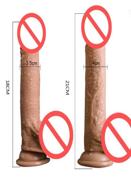 Vera sensazione di pelle Silicone morbido dildo ventosa pene realistico grosso cazzo giocattoli del sesso per donna prodotti strapon dildo per le donne4428025