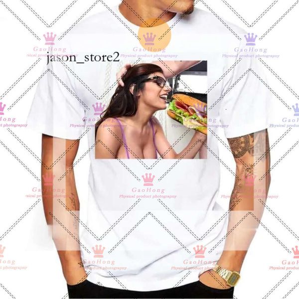 Herren T-Shirts Mia Khalifa Suck Corn Humor Print T-Shirt Sommer Mode Männer Kurzarm Lustige lässige weiße Tops Vintage Hip Hop Style Junge 69