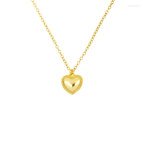 Correntes Canner Colar de Coração Dourado para Mulheres Prata 925 Original Rock Punk Long Chain Collier Charme Acessório Presente do Dia das Mães