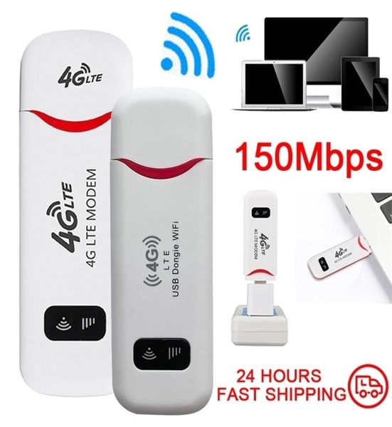 Router Router 4G LTE Dongle USB wireless Banda larga mobile Modem Stick 150Mbps Scheda SIM Adattatore WiFi USB Scheda di rete wireless Ada9222984