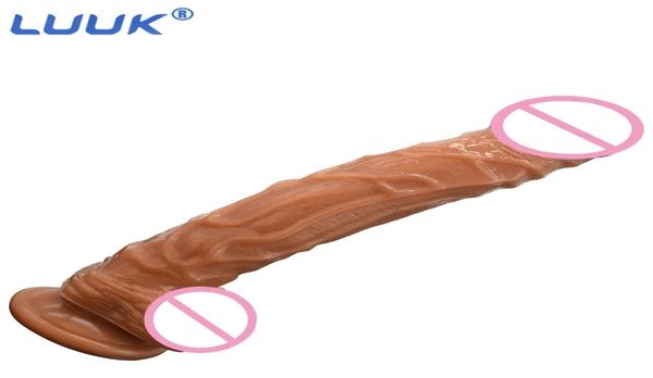 Luuk Long Dildo Realistic vaso sanguigno imitazione imitatore per donna senza masturbazione vibratore usura giocattoli adulti Dick in gomma 2208429685