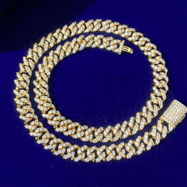 Новое поступление, ожерелье из стерлингового серебра S925 с родиевым покрытием 5a, кубинское цирконие, кубинское звено