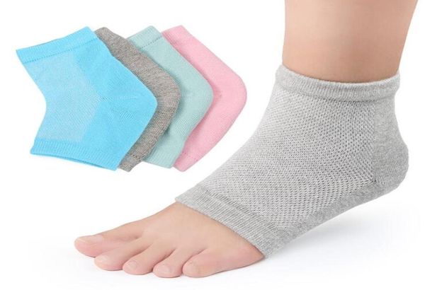 10 pares de meias de calcanhar em gel de silicone, meias hidratantes em gel para spa, cuidados com os pés, protetor de pele dura e seca para pés rachados, maquiagem4880901