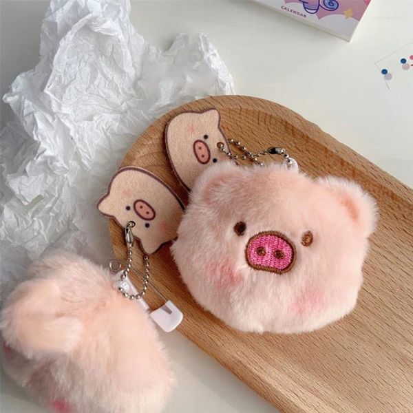 Portachiavi Maiale Peluche Rosa Morbido Portachiavi Accessori Carino Borsa per studenti Kawaii Corea Ins Spilla portachiavi per bambini