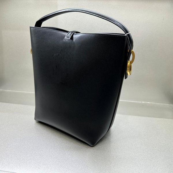 Designer de moda feminina sacos balde bolsas de couro de luxo totes simples elegante high-end balde saco dois tamanhos para escolher