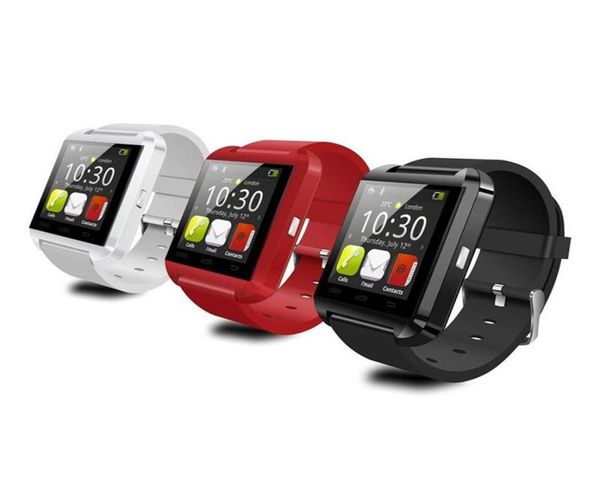 Relógio inteligente u8 u relógios inteligentes para smartwatch samsung sony huawei telefones android bom com pacote reloj inteligente259i7650415