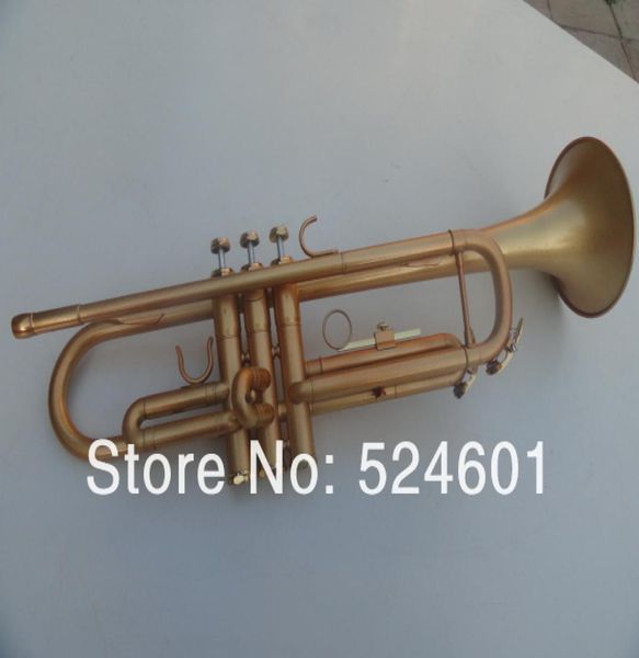 Markenlos, anpassbares Logo, hochwertige B-Trompetenoberfläche, mattvergoldeter Messingkörper, B-Trompete, professionelles Musikinstrument1444574