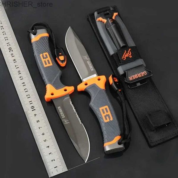 Facas táticas Gb 1500 Faca de lâmina fixa Treinamento militar de alta qualidade ao ar livre Camping Caça Sobrevivência Tactical Pocket EDC Tool KnivesL2403