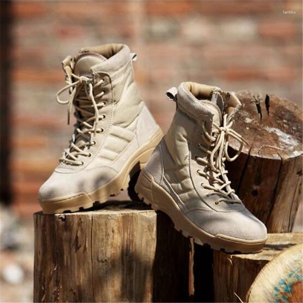 Scarpe da fitness da uomo Desert Black Stivali tattici militari da uomo Scarpe da ginnastica da trekking impermeabili da esterno Esercito Abbigliamento antiscivolo Arrampicata sportiva