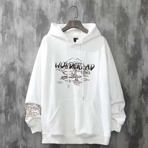 Männer Pullover Plüsch China-chic Harajuku Wind Herbst Winter Lose Mit Kapuze Verdickt Top Trendy Marke Hip-hop student Mantel