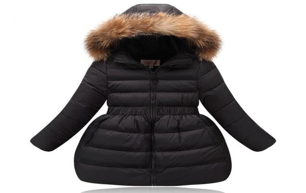 Meninas casaco de inverno crianças roupas crianças gola de pele falsa com capuz grosso casaco de inverno para meninas quente outwear adolescentes coat1577393