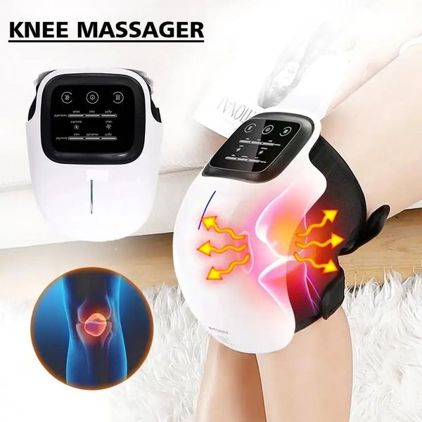 Riscaldamento elettrico Massaggio al ginocchio Massaggiatore portatile 3 modalità Compressione vibrante a infrarossi e attrezzatura sanitaria a luce rossa 240314