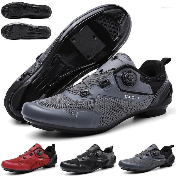 Sapatos de ciclismo homem de estrada tênis respirável bicicleta corrida auto-travamento sapatilha ciclismo mtb botas femininas