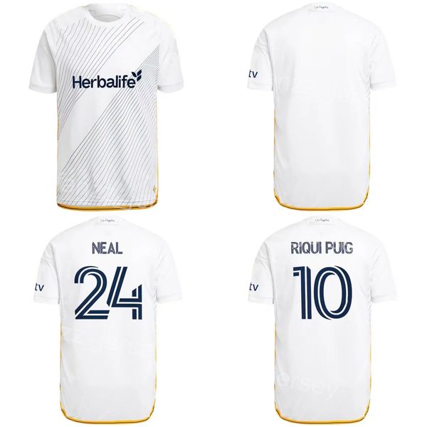 24-25 Fußball LA Los Angeles Galaxy 10 Ricard Puig Trikots 4 Maya Yoshida 20 Edwin Cerrillo 8 Marky Delgado 9 Dejan Joveljic 2 Miki Yamane Fußballtrikot-Kits Sport Herren