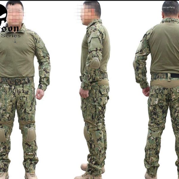 Party Dekoration Gen2 Taktischer Anzug Combat Shirt Hosen mit Knieschützern Jagd Paitball Uniform AOR2 EM6924