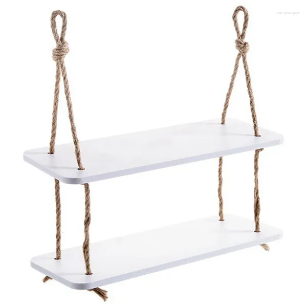 Armazenamento de cozinha 2 peças kit de rack prateleira de parede decorativa gancho organização de madeira