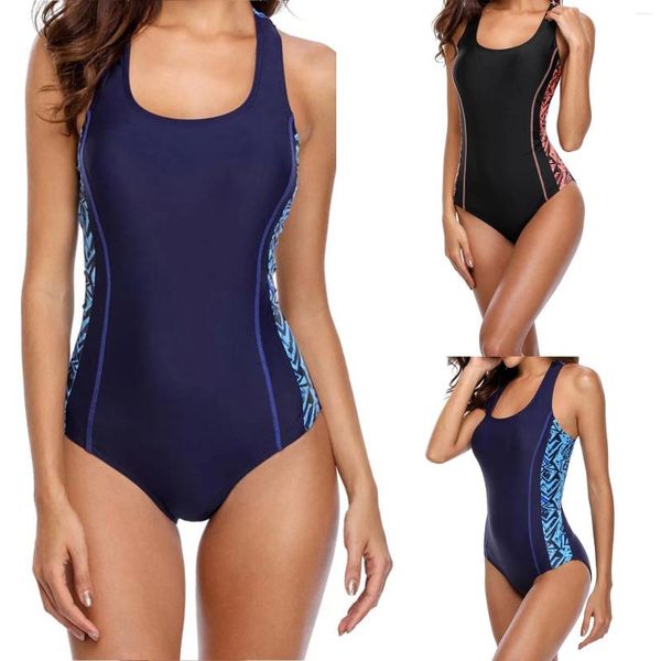 Costume da bagno da donna Costume da bagno sportivo Splicing Pantaloncini da pigiama da uomo Bikini con volant smerlato Slip in due pezzi