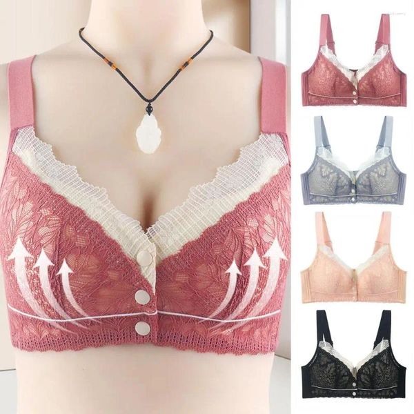 Bras Women Back Support reggiseno comodo pizzo per la chiusura frontale sexy cinghie biancheria intima