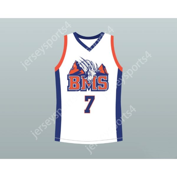 Herhangi bir isim herhangi bir takım Alex Moran 7 Blue Mountain Eyalet Keçi Basketbol Forması Dikiş dikti Tüm dikişli boyut S M L XL XXL 3XL 4XL 5XL 6XL Üst KALİTE