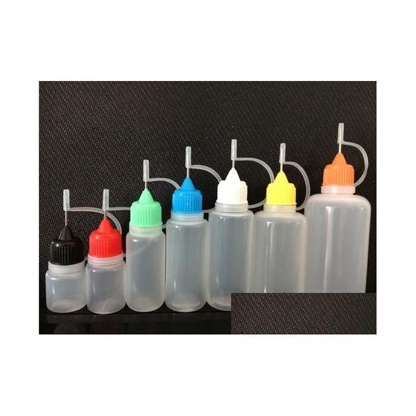 Paketleme Şişeleri Toptan 100 PCS Boş iğne ucu E Juice Plastik Şişe ile Doldurmak Uygun 5ml 10ml 15ml 20ml 30ml 50ml DROP DEL OTEIB